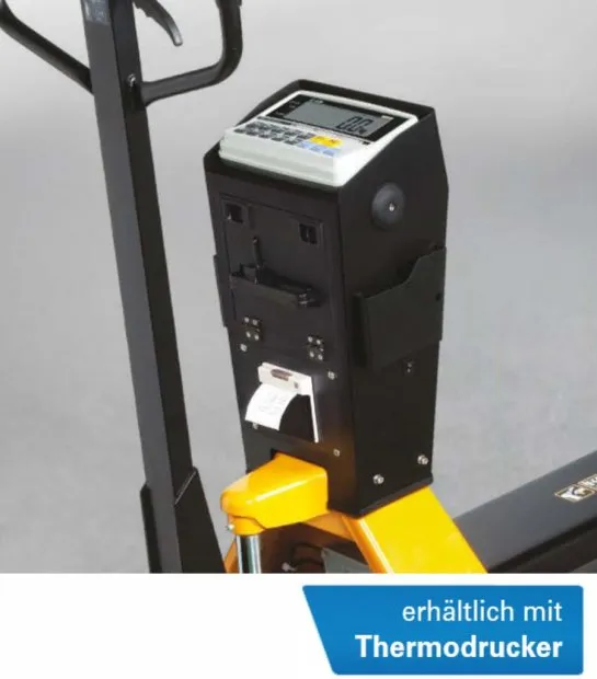 Drucker am Wiegehubwagen optional erhältlich