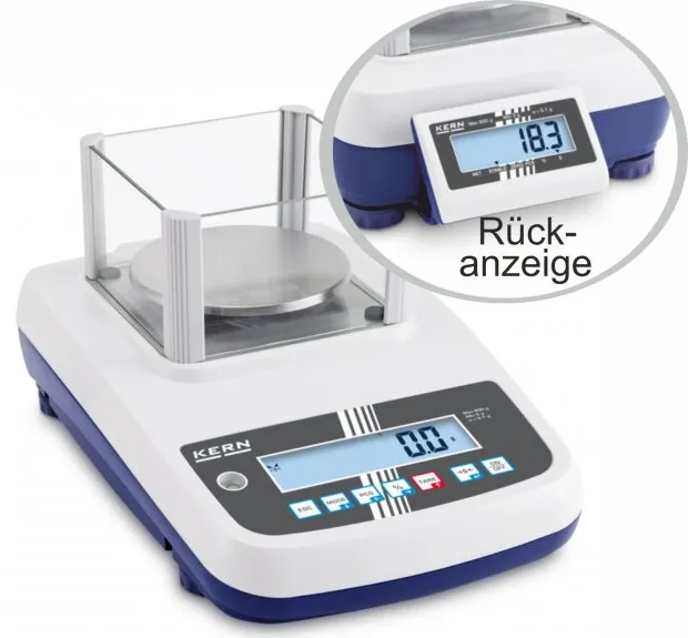 Eichfähige Goldwaage mit extra Kundendisplay auf der Rückseite der Waage