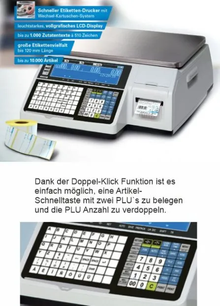 Etikettieren mit der CAS CL5200 Waage