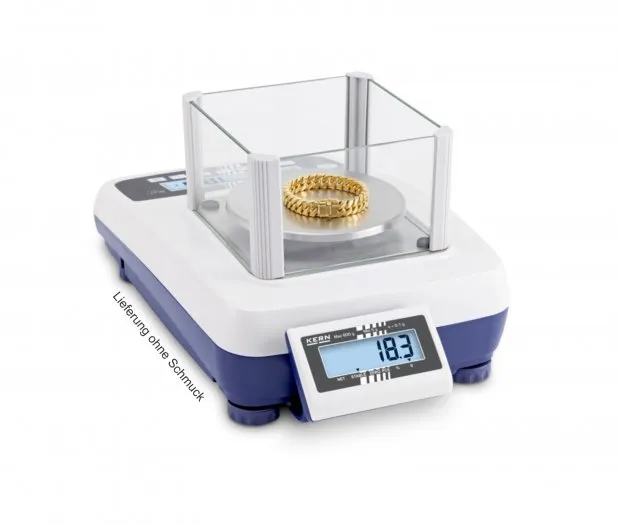 Ansicht zeigt Beispiel- Wiegen von Goldschmuck