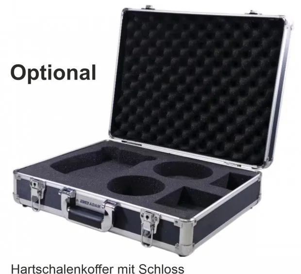 Abbildung zeigt geöffneten Transportkoffer für die ADAM HCB602M Waage