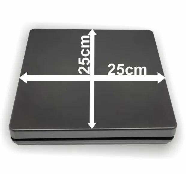 Abbildung zeigt: Nohlex Paketwaage- Plattform mit Abmesungen 25x25cm