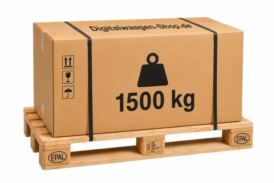 Geeichte Palettenwaage für Waren bis zu 1.50kg