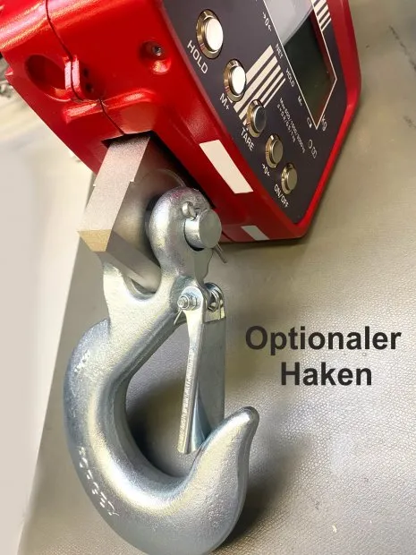 Praxisbeispiel Kranwaage geeicht mit angebautem Haken