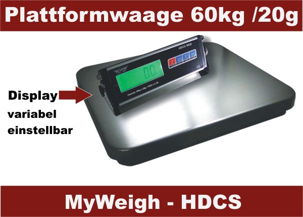 MyWeigh HDCS 60kg Plattformwaage