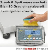 Plattformwaage mit Staubschutz und Kälteschutz