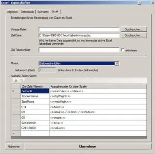 Beispiel 1 Tabelle Kern Waagen Software