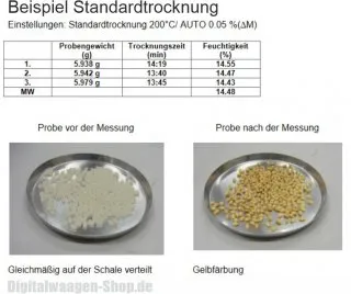 Beispiel Standardtrockung Reis