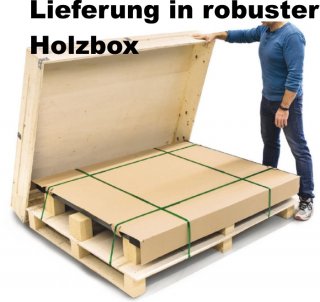 Lieferung der Durchfahrwaage in Holzbox