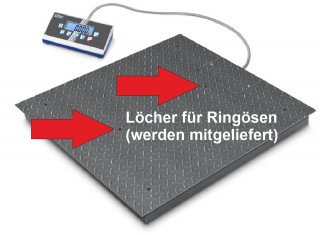 Bodenwaage mit Ringösen