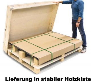 Lieferung der Bodenwaage in stabiler Holzbox