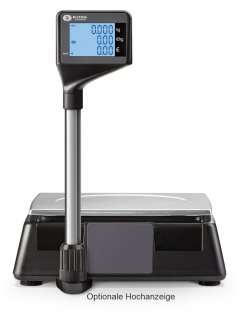 Elicom Waage S200 S300 Rückseite der Waage mit Hochanzeige