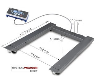 Abmessungen KERN UID Palettenwaage