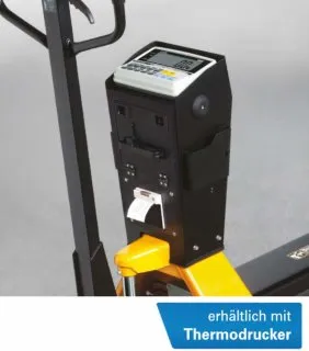 Drucker am Wiegehubwagen optional erhältlich