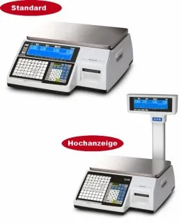 Die Etikettierwaage ist optional mit Hochanzeige bestellbar